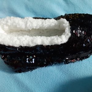 Ladies sequin slipper socks